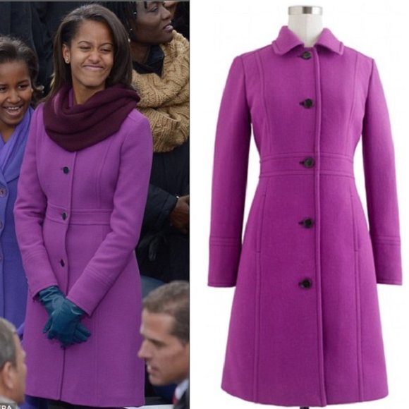 J. Crew Jackets & Blazers - NWT JCREW 2 4 Malia Obama Magenta Fresh Plum DOUBLE CLOTH LADY DAY WOOL COAT